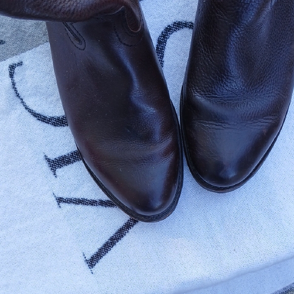 Frye Dark Leather Ankle Boots - Picture 10 of 16